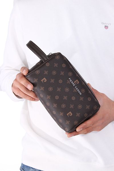 Pierre Cardin 01Pc 002001   Men's Clutch Bag - Hand Clutch Printed, Brown