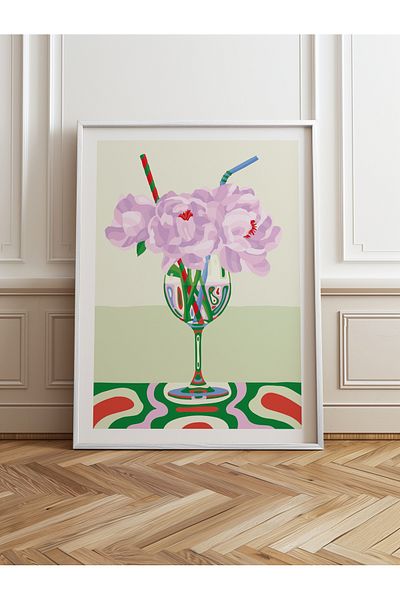 HOMEPACK Single Wooden Framed Painting One Piece Poster Painting Tk/834