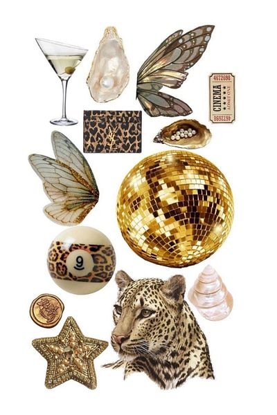 Major Selection Golden Girl Leopard Tematic Laptop Tabletă Telefon Agenda Bullet Journal Autocolant-Autocolant rezistent la apă