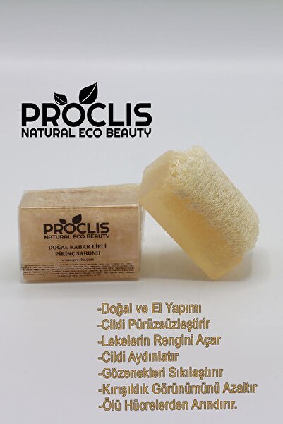 proclis Doğal Kabak Lifli Pirinç Özlü Doğal Sabun 130 gr