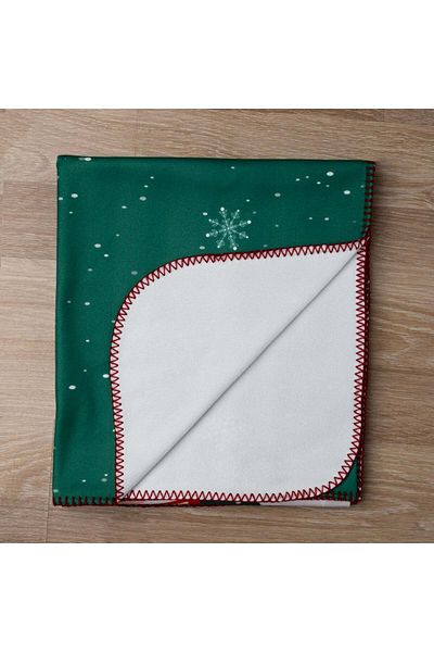 The Lucid Lab Christmas Gnomes Green Fleece Tv Blanket
