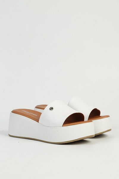 Pierre Cardin نعال بكعب نسائي أبيض PC-54640