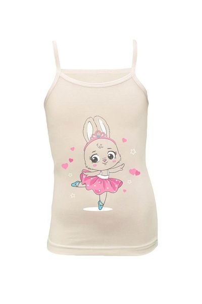 Onurel Girl's Pack of 5 - Rabbit Printed Lycra Cotton Rope Strap Tank Top
