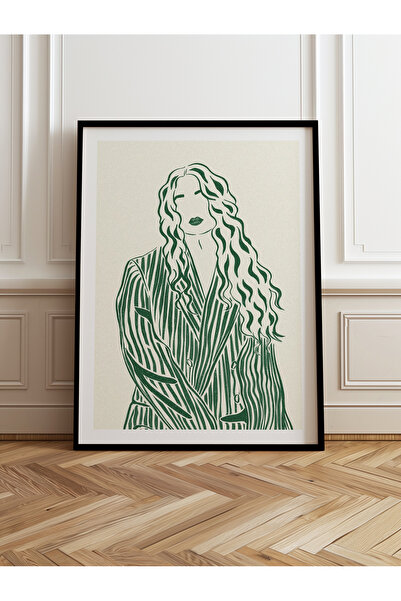 HOMEPACK Tekli Ahşap Çerçeveli Tablo Tek Parça Poster Tablo TK/837