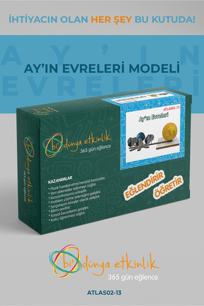bi dünya etkinlik Ay'ın Evreleri Modeli Deney Seti 02-13