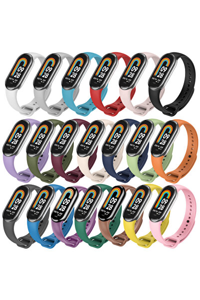 Choice حزام معصم من السيليكون لـ Mi Band 8 9 10، 20 قطعة/عبوة، حزام مريح للجنسين