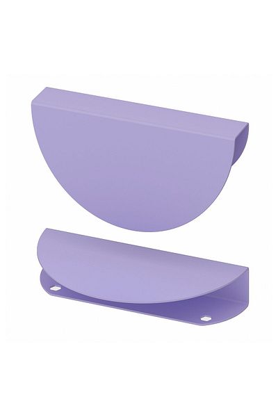 erorex Handle, lilac/half-round, 130 mm