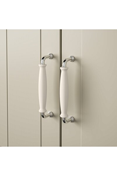 erorex Handle, off-white/chrome-plated, 141 mm