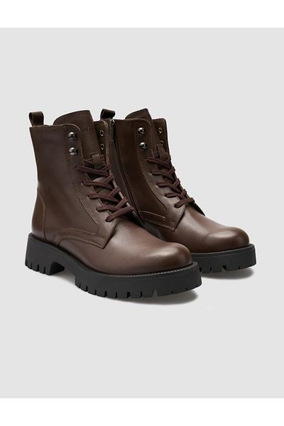 Cabani 100% Genuine Leather Brown Women's Boots