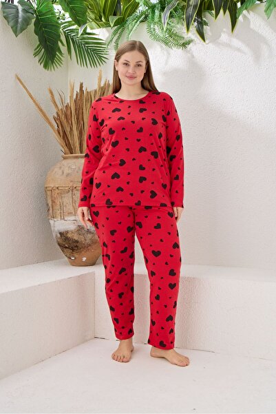 pijamacity Kadın Pamuklu Battal Beden Pijama Takımı