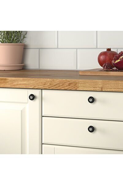 erorex Knob, black/chrome-plated, 23 mm