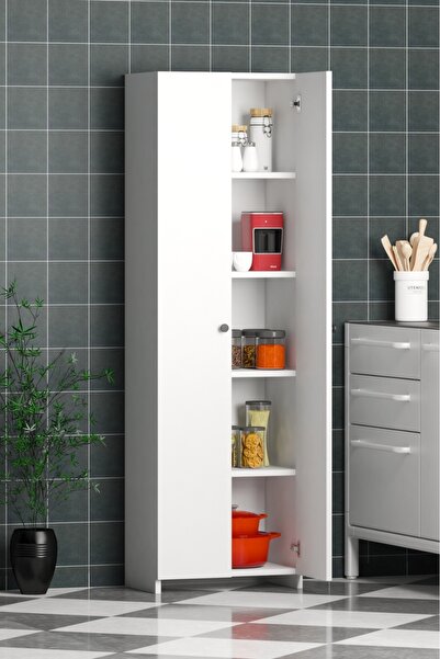 ygdecor Mutfak Dolabı Banyo Dolabı Kiler Dolabı Mutfak Rafı 5 katlı Kapaklı D...