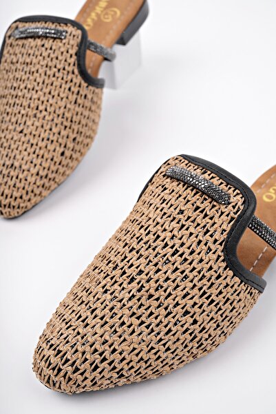 MUGGO Zi̇nta Closed Front Women's Daily Straw Slippers
