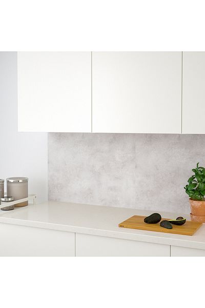 erorex Wall panel, double sided white/light grey concrete effect, 119.6x55 cm