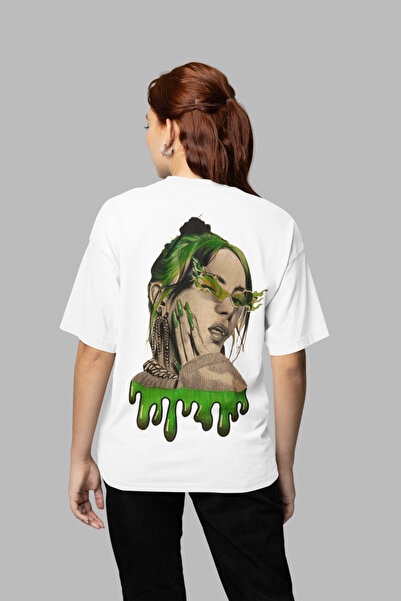 SEVBANO Billie Eilish majica sa štampanim dizajnom, unisex, oversize, za peva...