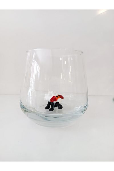 ADAMODART Water Cup with Sheep Glass Figure