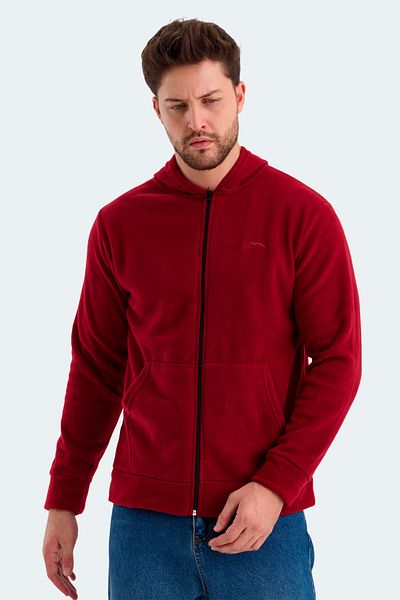 Slazenger Fleece pentru bărbați Samson, roșu Claret