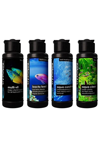 Crystalpro Tatlı Su Akvaryum Bakım Seti 4x125ml- Su Ve Balık Sağlığı Destekleyici 4 Ürün Seti