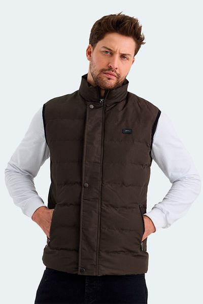 Slazenger Χακί ανδρικό γιλέκο Zula - St21ye010-800
