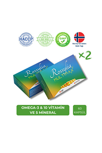 Rossylia Multimax Omega-3 وMultivitamin - 30 كبسولة تحتوي على حمض الفوليك وال...