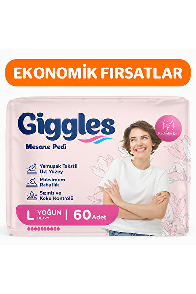 giggles Kadınlara Özel Mesane Pedi Large (Yoğun) 2 paket - 60 Adet