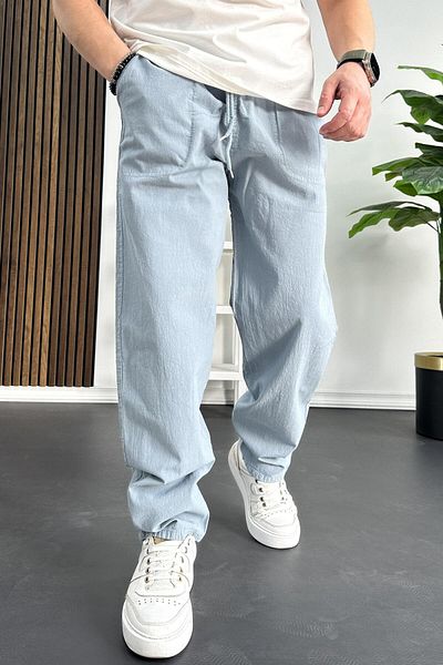 Edwox Light Blue Men's Baggy Trousers - Edw130