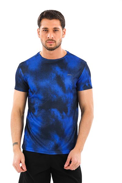 Slazenger Radzım T-shirt Saks Μπλε / Μαύρο