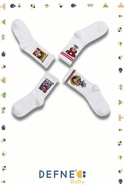 Defne Baby 4 Pairs of Girls' Socks