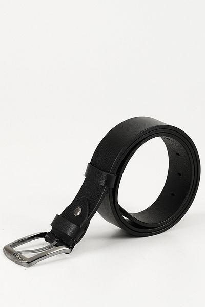 GÖNDERİ(R) Men's Black Genuine Leather 4 cm Jeans Belt