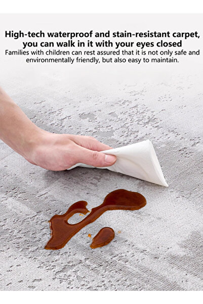 sharpdo 3D Soft Carpet Living Room Waterproof Area Rug, Non-Slip Backing Washable Floor Mat