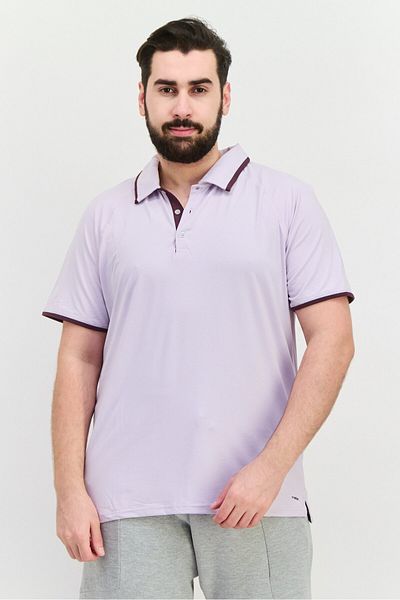 motion Men Regular Fit Brand Logo Short Sleeves Polo Shirt, Levander