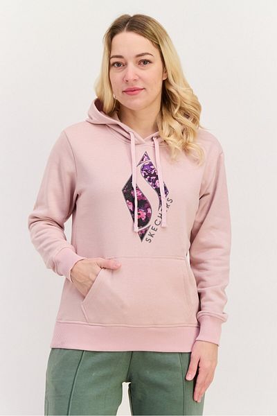 SKECHERS Women Sportswear Fit Long Sleeves Outdoor Hoodie, Light Pink