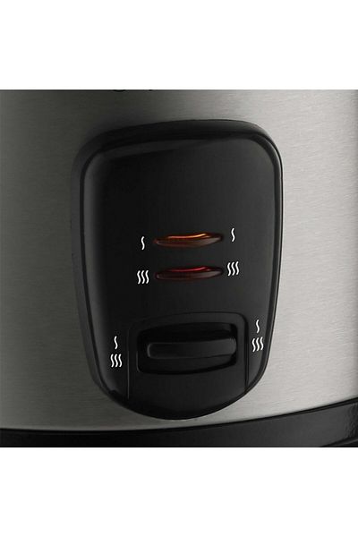RUSSELL HOBBS جهاز طبخ الأرز سعة 1.8 لتر بقدرة 700 واط - فضي وأسود 19750JAS