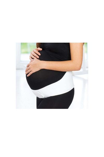 Babyjem Centura abdominala pentru sustinere prenatala BabyJem Pregnancy Marime: L, Culoare: Alb