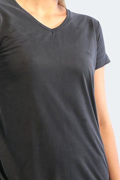 Slazenger Play Kadın Tişört Koyu Gri