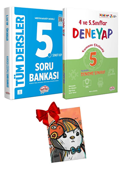 Editör Yayınevi 5. Sınıf VIP Tüm Dersler Soru Bankası & 4-5. Sınıf Deneyap Ta...