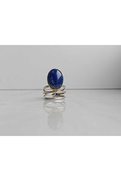 GÜMÜŞ Papila Silver Lapis Lazuli Tasarım Gümüş Yüzük