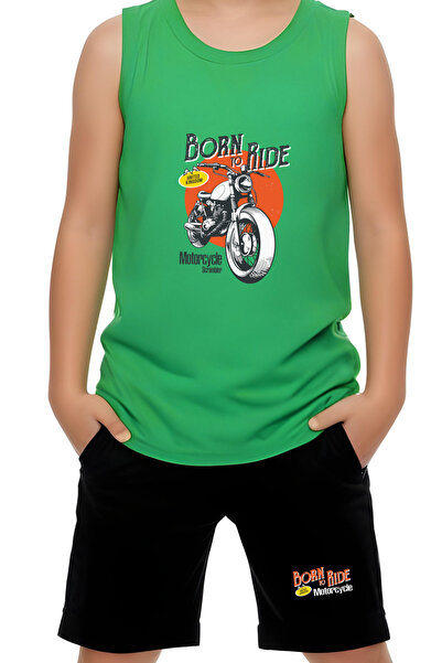 YA KO KİDS Born to Ride Σετ μπλουζάκι και σορτς με στάμπα για αγόρια