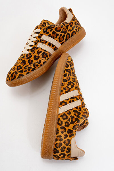 Dericlub Kadın Günlük Bağcıklı Spor Ayakkabı Gerçek Deri METİ