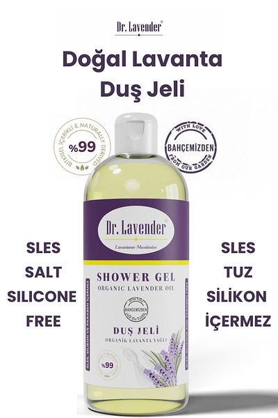 Gallipoli Lavender Dr. Lavender Lavender - 400 ml Oil Bath Shower Gel, 2 Soothing Shower Gels