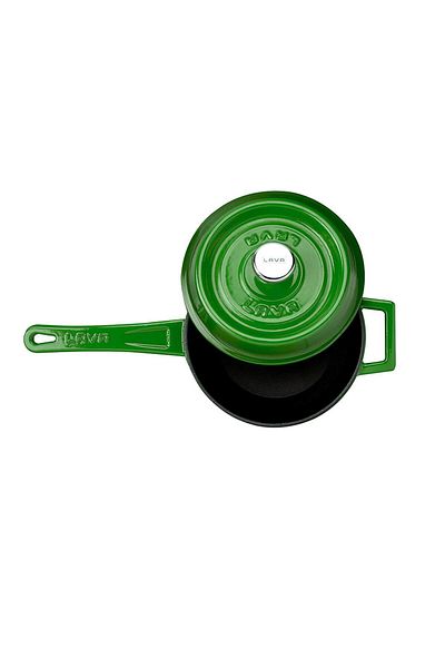 Lava Round Handle Pot Ç18 Milk Pot Green