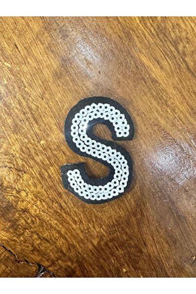 Gönülden Tasarım Alb 6x4 cm PUL PAYETTE APLICATĂ DE CUSUT CU LETT S