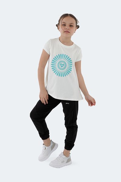 Slazenger Детска тениска за момиче Poseidon Екрю