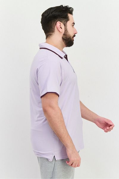 motion Men Regular Fit Brand Logo Short Sleeves Polo Shirt, Levander