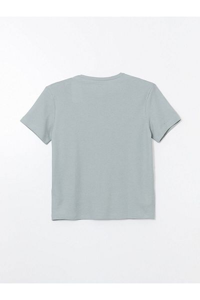 LC Waikiki Top de pijama pentru bărbați cu mânecă scurtă, albastru, cu gât