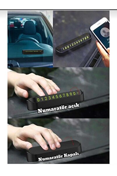 tafce Araç Içi Telefon Numarası Bırakma Numaratör Parkmatik Araba Parktel Numaramatik