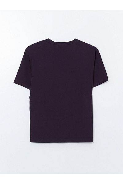 LC Waikiki LCW Herren-T-Shirt aus bedruckter gekämmter Baumwolle mit Rundhalsausschnitt
