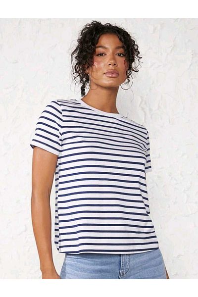 FAVORİST Tricou de damă cu dungi New Season Regular Fit