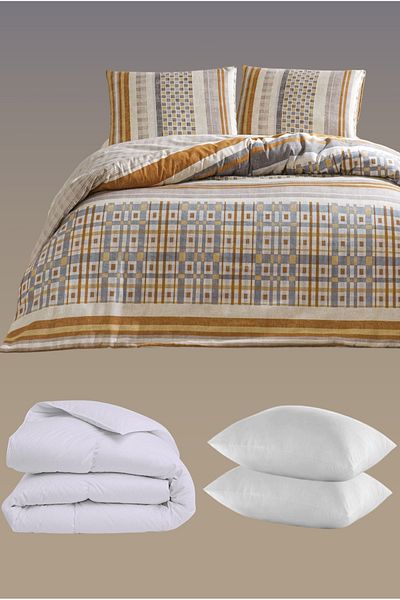 Taç Σετ Παπλωματοθήκης Merald Winter Flannel Διπλό Ύφασμα φανέλα + Πάπλωμα + Μαξιλάρι