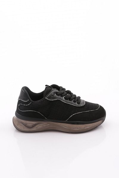 DGN Women's Thick Sole Sneakers Shoes Black 12212139101